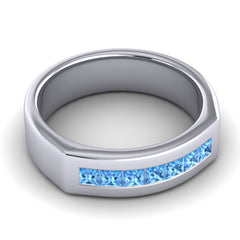 Swiss Blue Topaz Band