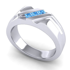 Swiss Blue Topaz Band