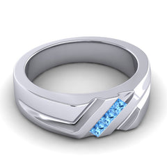 Swiss Blue Topaz Band