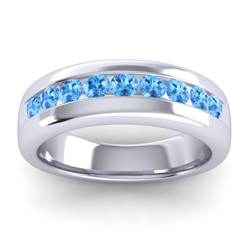 Swiss Blue Topaz Band