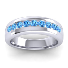 Swiss Blue Topaz Band