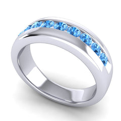 Swiss Blue Topaz Band