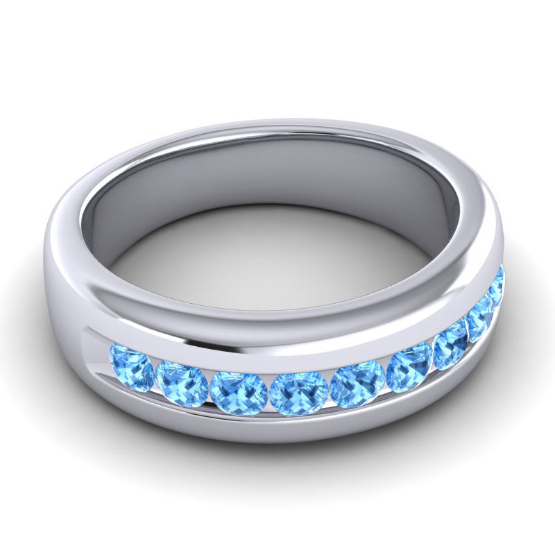 Swiss Blue Topaz Band