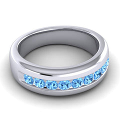 Swiss Blue Topaz Band
