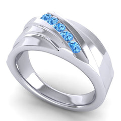 Swiss Blue Topaz Band