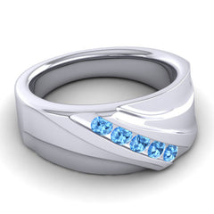 Swiss Blue Topaz Band