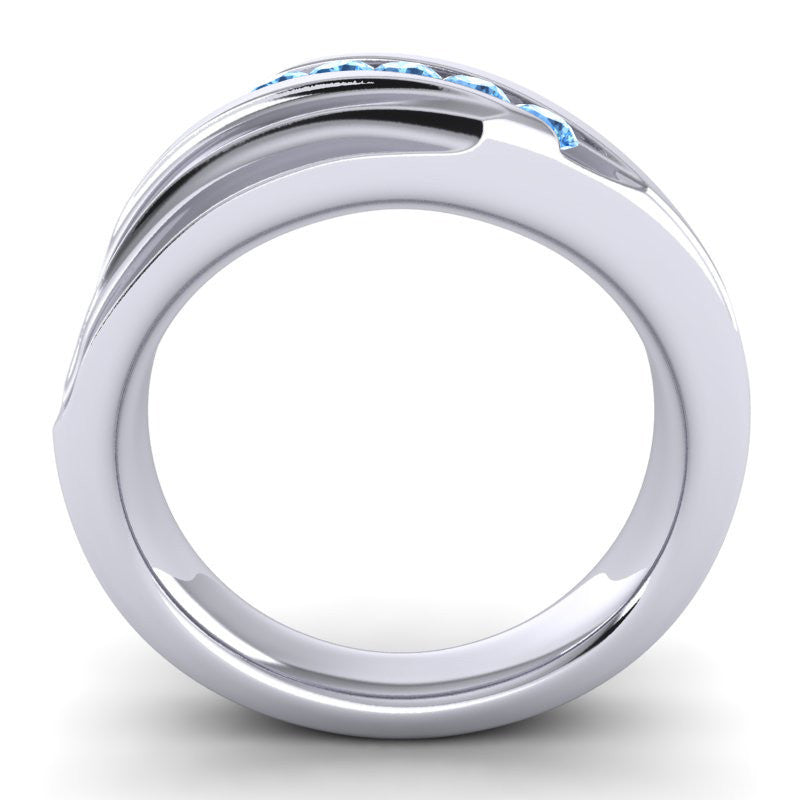 Swiss Blue Topaz Band