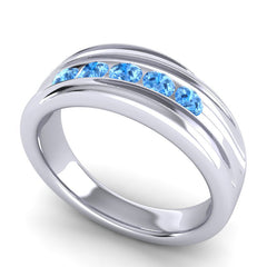 Swiss Blue Topaz Band