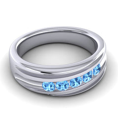 Swiss Blue Topaz Band