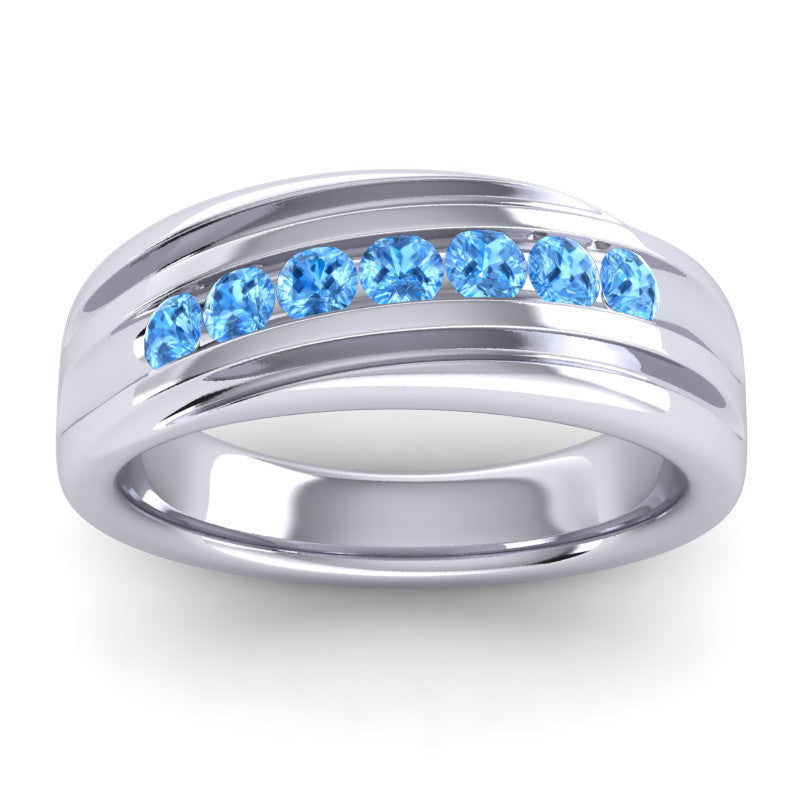 Swiss Blue Topaz Band