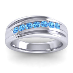 Swiss Blue Topaz Band