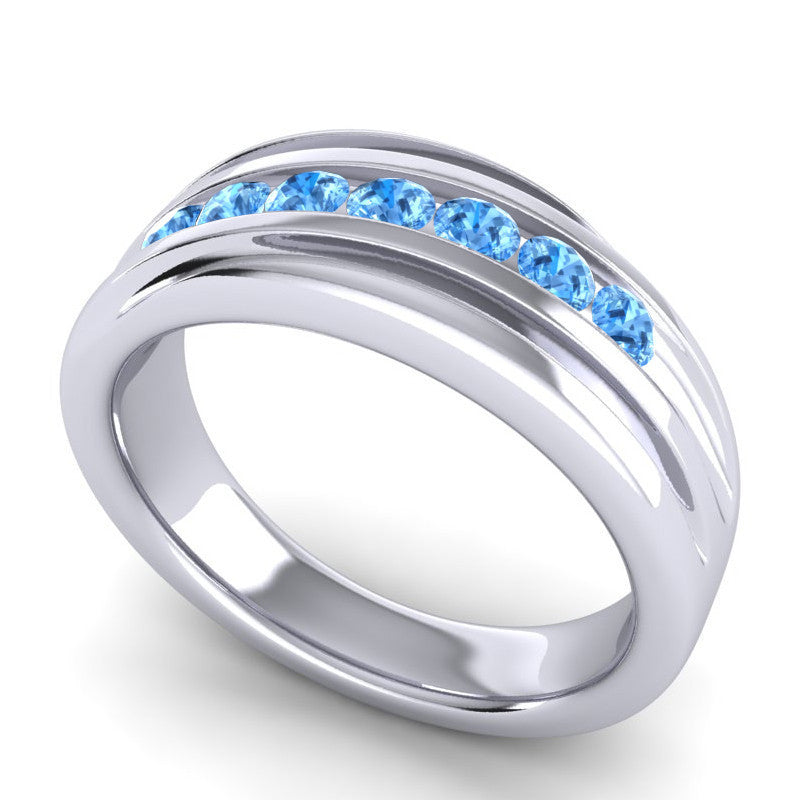 Swiss Blue Topaz Band