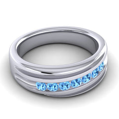 Swiss Blue Topaz Band