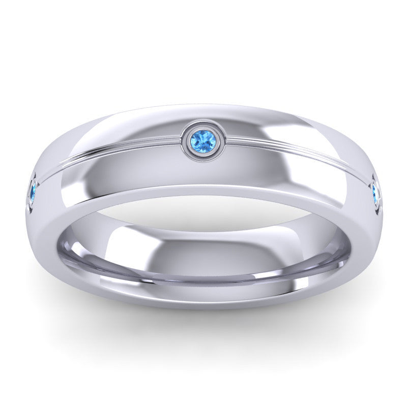 Swiss Blue Topaz Band
