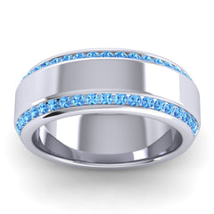 Swiss Blue Topaz Band