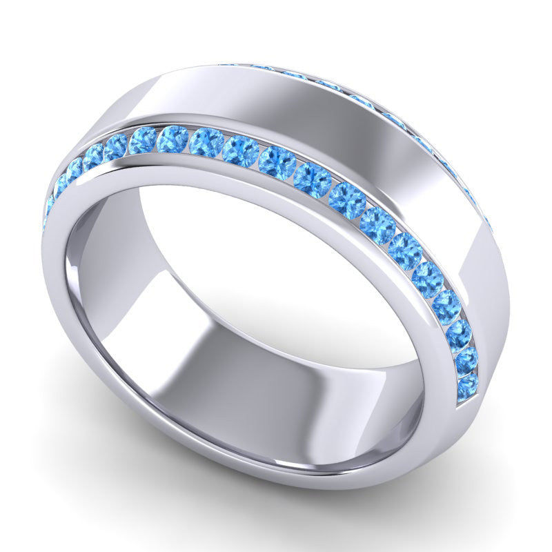 Swiss Blue Topaz Band