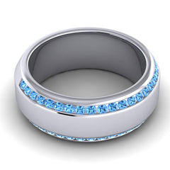 Swiss Blue Topaz Band