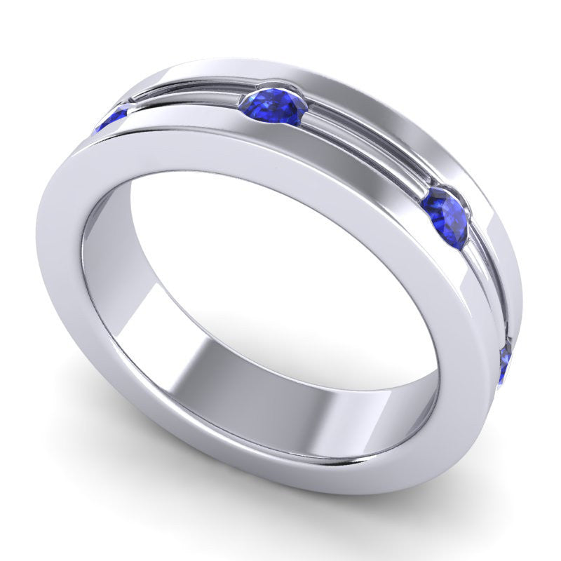 Blue Sapphire Band