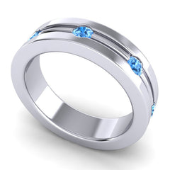Swiss Blue Topaz Band
