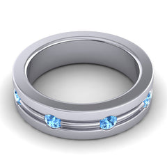 Swiss Blue Topaz Band