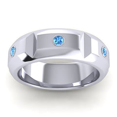 Swiss Blue Topaz Band