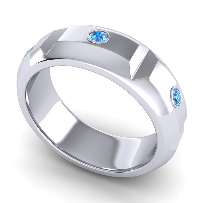 Swiss Blue Topaz Band