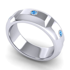 Swiss Blue Topaz Band