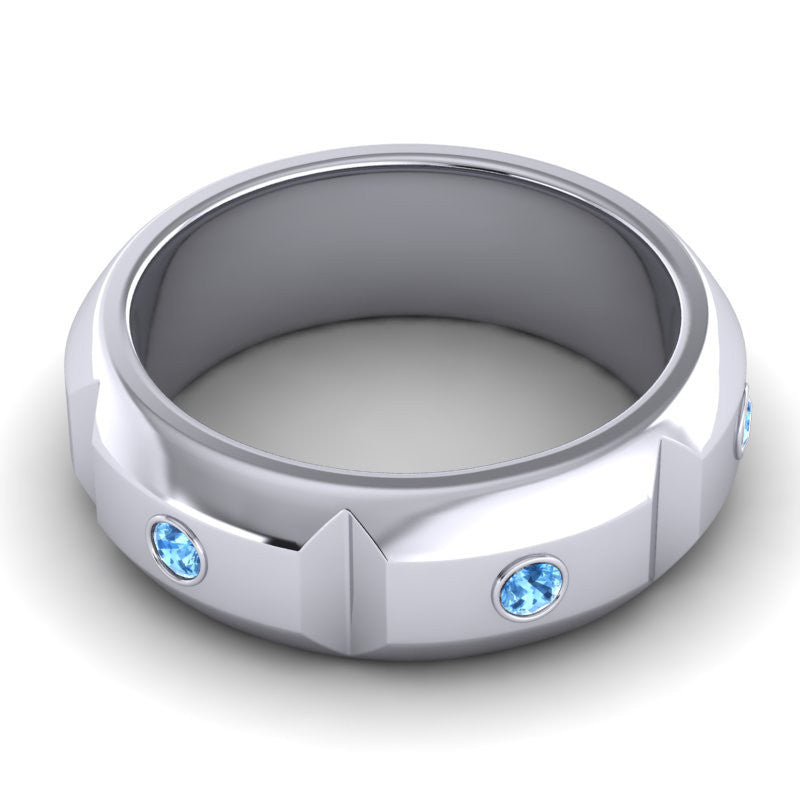 Swiss Blue Topaz Band