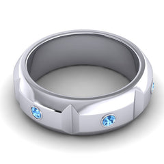 Swiss Blue Topaz Band