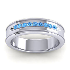 Swiss Blue Topaz Band