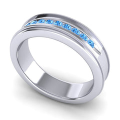 Swiss Blue Topaz Band