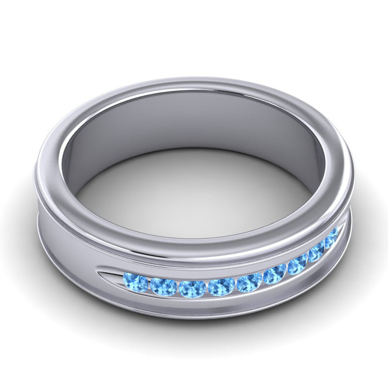 Swiss Blue Topaz Band