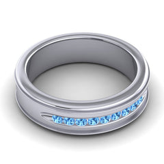 Swiss Blue Topaz Band