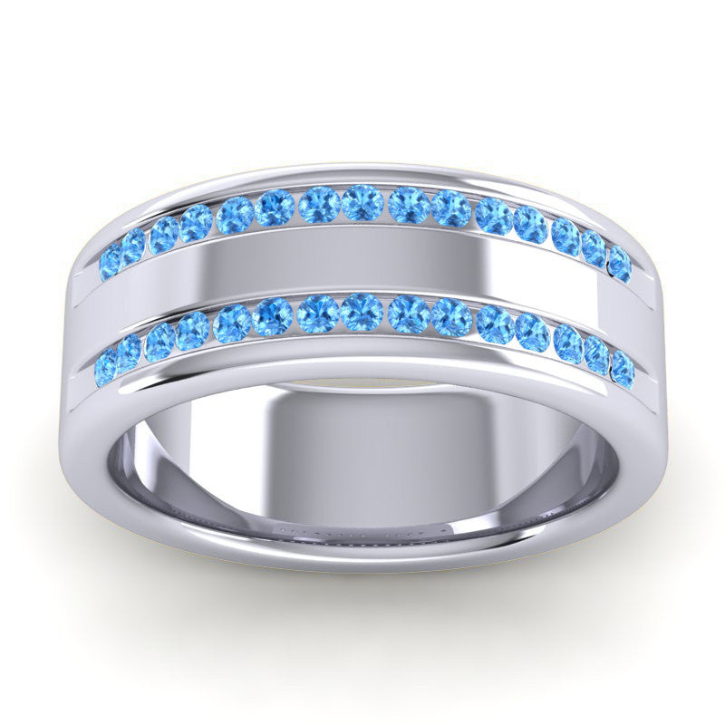 Swiss Blue Topaz Band