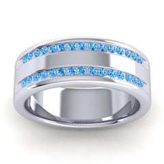 Swiss Blue Topaz Band
