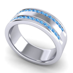 Swiss Blue Topaz Band