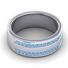 Swiss Blue Topaz Band