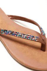 Emilia slip on multi toe post sandal