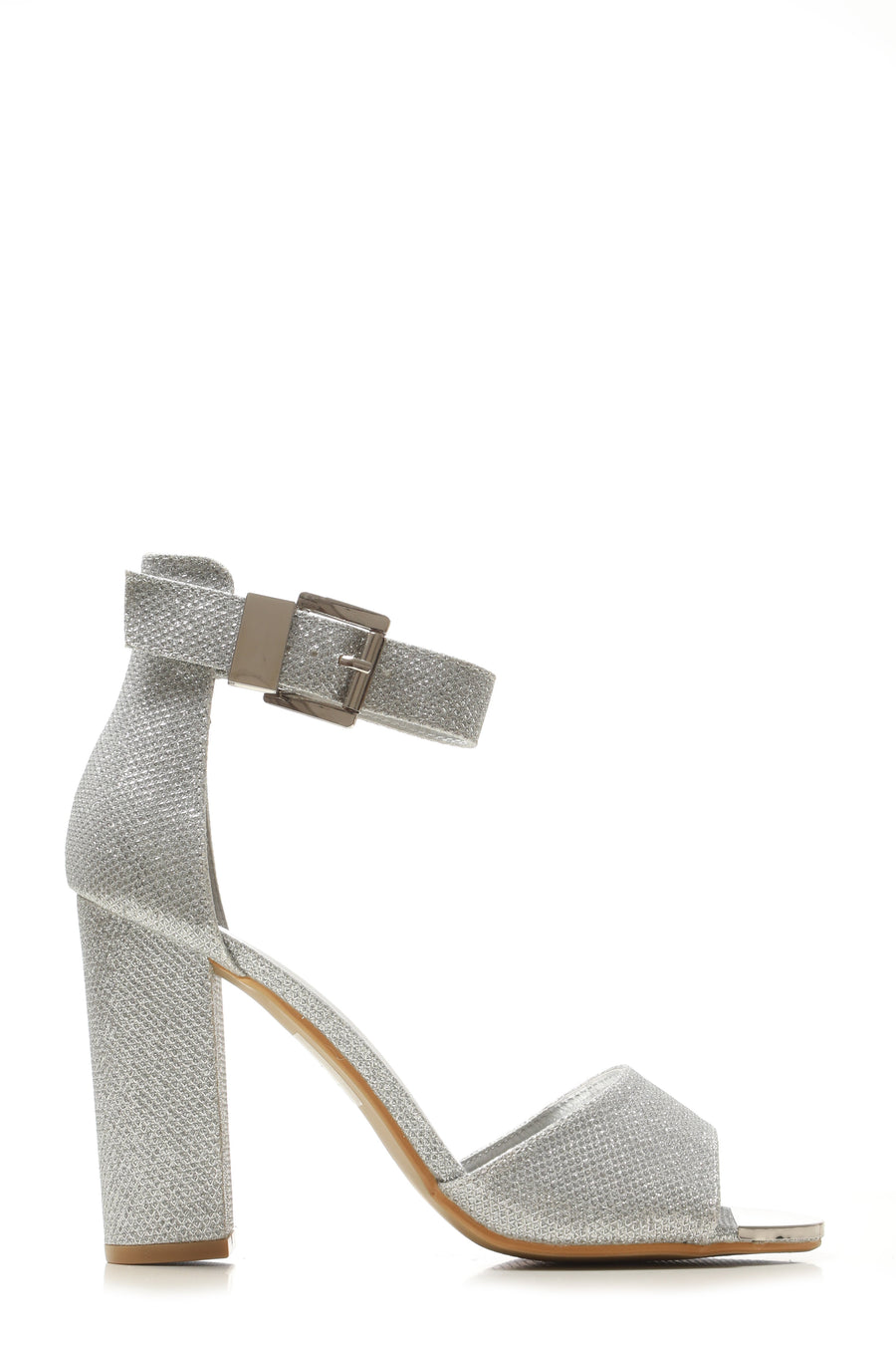 Jessy medium block heel open toe ankle strap sandal