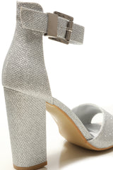 Jessy medium block heel open toe ankle strap sandal