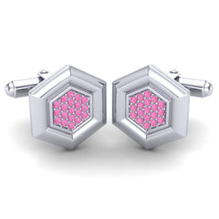 Pink Tourmaline Cufflinks