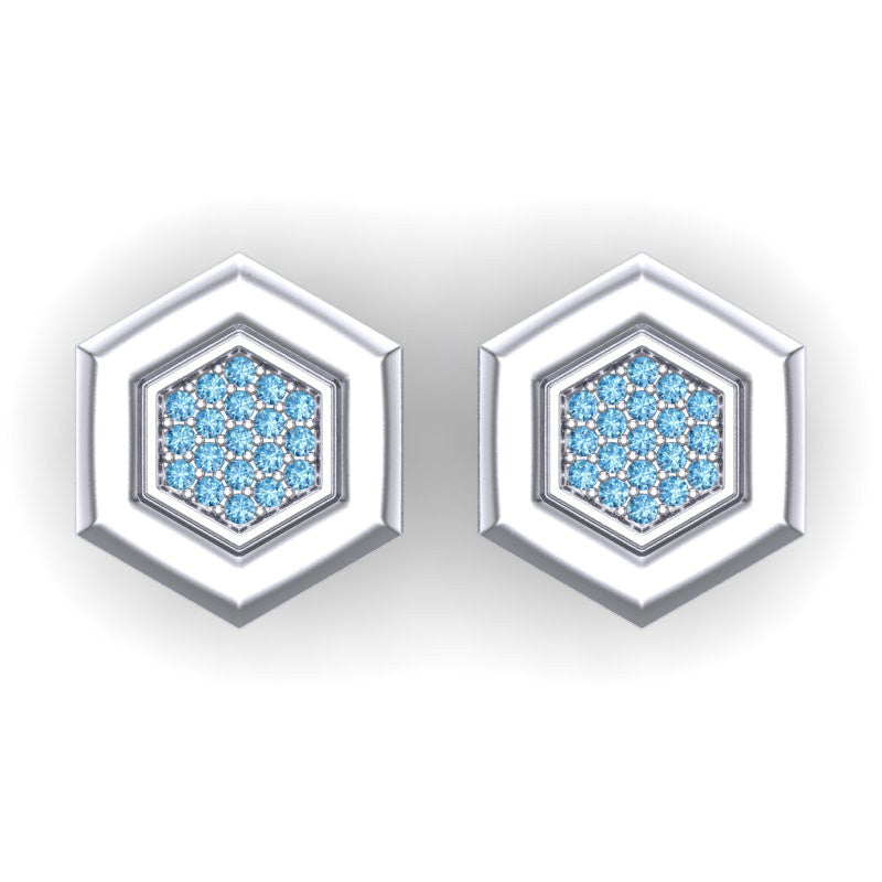Swiss Blue Topaz Cufflinks