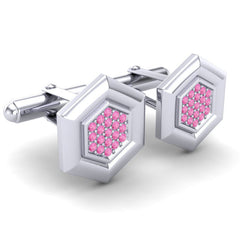 Pink Tourmaline Cufflinks