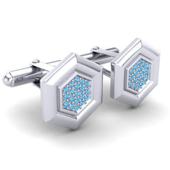 Swiss Blue Topaz Cufflinks