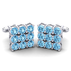 Swiss Blue Topaz Cufflinks