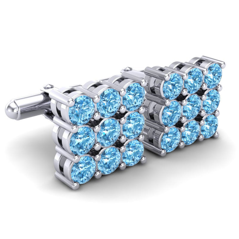 Swiss Blue Topaz Cufflinks