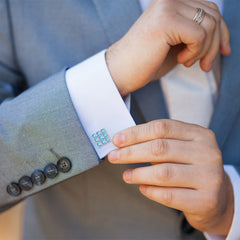 Swiss Blue Topaz Cufflinks