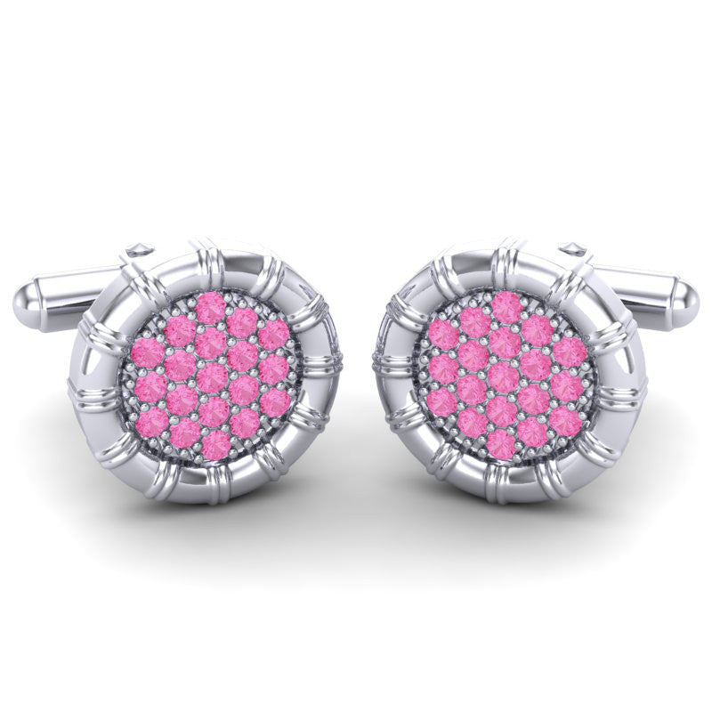 Pink Tourmaline Cufflinks