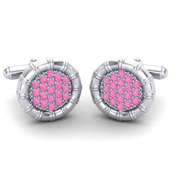 Pink Tourmaline Cufflinks