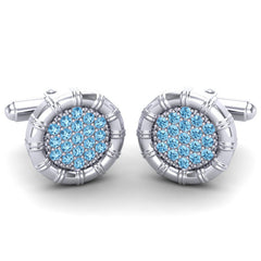 Swiss Blue Topaz Cufflinks